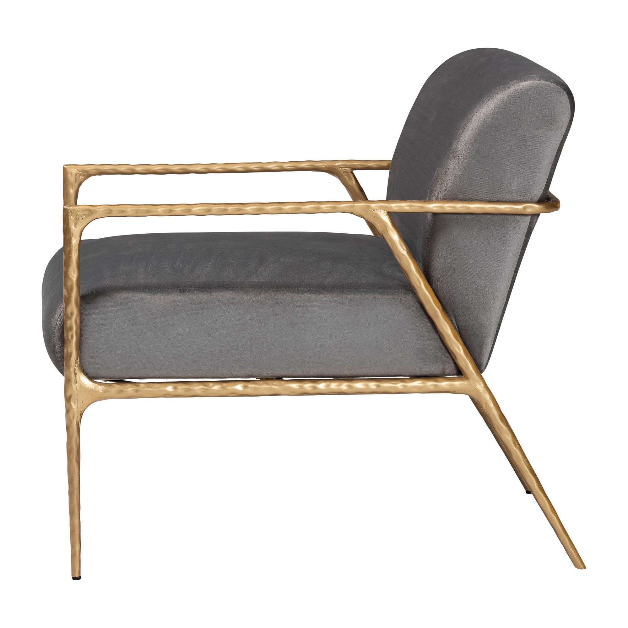 Baxton Studio Ilmari Modern Lounge Chair, Gold