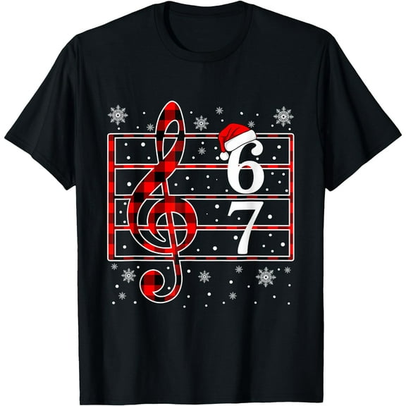 67 Music Meme Slang Musician Santa Music Teacher Christmas T-Shirt Shirts