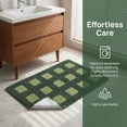 thumbnail image 5 of REGALWOVEN Bathroom Rugs Absorbent Non Slip Checkered Bath Mat Soft Plush for Home Decor Green 24" x 16", 5 of 5