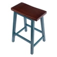 thumbnail image 4 of Satori Saddle Seat Counter Stool, Rustic Teal and Walnut, 4 of 4