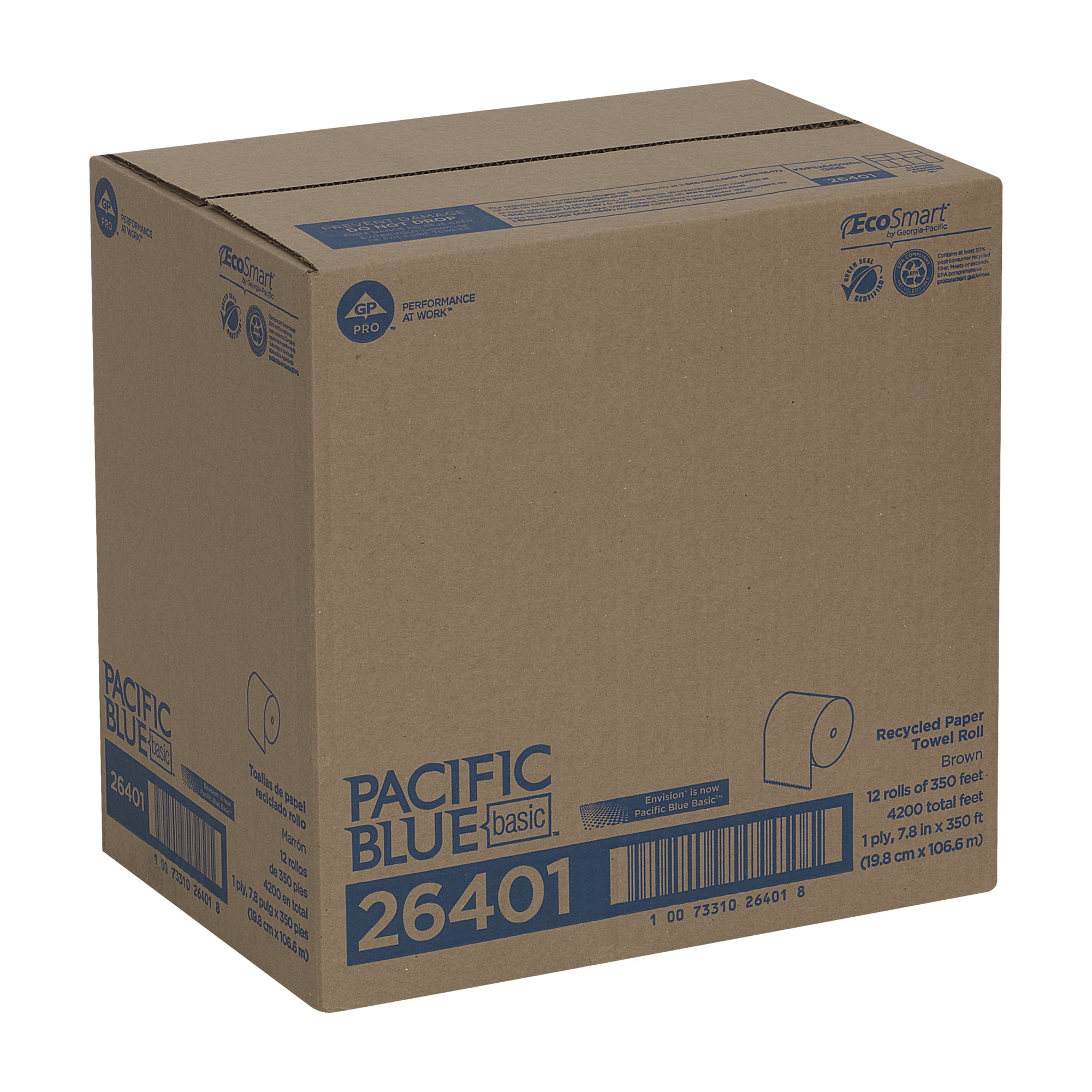 Pacific Blue Basic Paper Towel Hardwound Roll 12 Pack(s), 1 Towels/ Pack