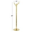 thumbnail image 3 of DecMode 15" x 69" Gold Aluminum Metal Sleek 4 Hook Coat Rack, 1-Piece, 3 of 13