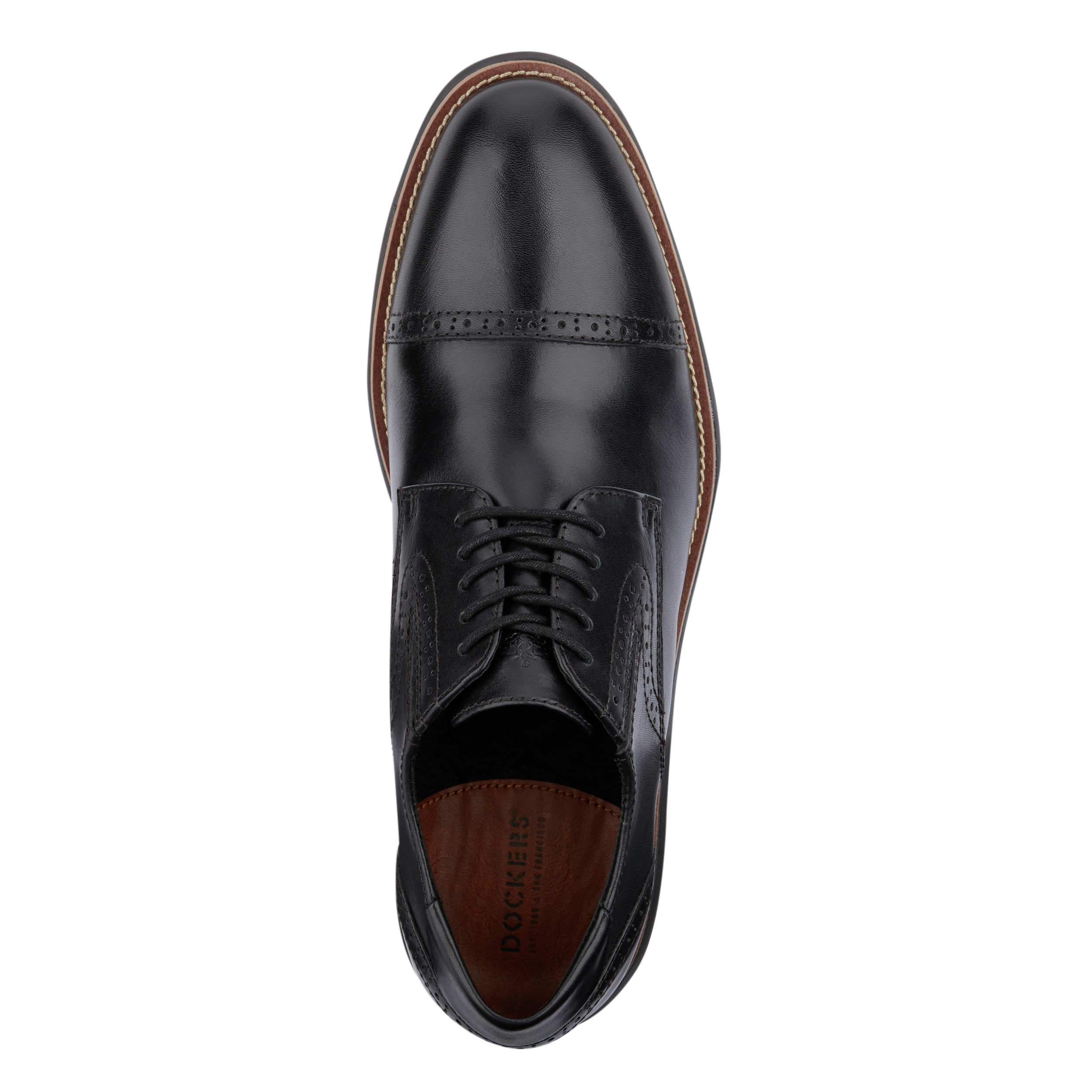 Dockers BeeCham Black Leather Oxford Dress Shoes Mens Size 12M Cap Toe Lace Up Dockers Gordon Cap Toe Oxford - Free Shipping | DSW main image 3
