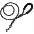 thumbnail image 3 of Rope Dog Leash with Soft Padded Handle and Durable Nylon Reflective Threads Safety Leash 1.5m Climbing Rope Twist Dog Leash for Small Medium- Black, 3 of 4