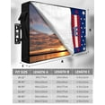 thumbnail image 2 of 4th of July Welcome Stripes Outdoor TV Cover 40 to 43 Inch Weatherproof, Blue Red Star Independence Day 600D Oxford TV Covers with Waterproof Zipper, Outside Flat TV Screen Protector 40"Wx25"Hx4.5"D, 2 of 7