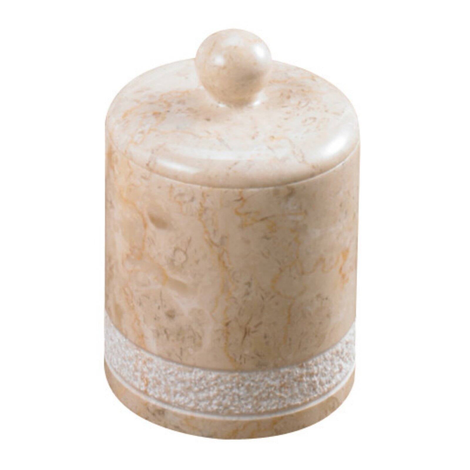 Creative Home Spa Hand Carved Marble Cotton Ball Holder