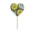 thumbnail image 1 of Flower Yellow Chrysanthemum Flower  Toothpick Flags Heart Lable Cupcake Picks, 1 of 3