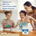 thumbnail image 6 of Eggylicious | Cage-Free Egg White Powder 11 oz (312 gm) | Made in USA from Humanely-Raised Cage-Free Eggs | Perfect for Macarons, Fluffy Meringues, Shakes, Omelets | Non-Bioengineered, No Additives, 6 of 7
