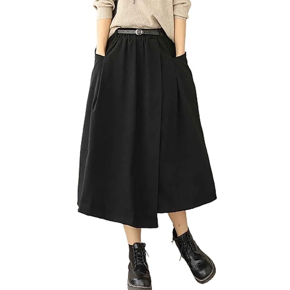 Cavosen High Waisted Skirts for Women Midi Skirts A Line Solid Short Skirts Trendy Date Night Club Skirt