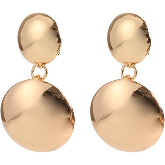shiyou-Gold Statement Earrings for Women Chunky Gold Earring Sectored Geometric Earrings Irregular Earrings Exaggerated Statement Earrings Jewelry Gifts for Girls