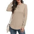 thumbnail image 5 of Aiyino Sweatshirts for Women Crewneck Long Sleeve Shirts Tunic Tops for Leggings, 5 of 9
