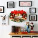 thumbnail image 2 of Corona navideña, para colgar, preciosas guirnaldas con bolas, decoración para interior y exterior, fantástica corona con lazo navideño, para puerta, ventana, decoración, 2 of 8