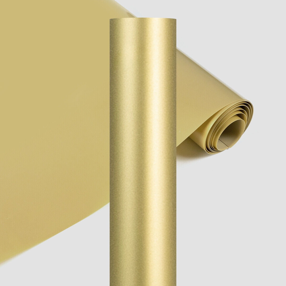 Gold Heat Transfer Vinyl Roll, 12 inch x 8' HTV Vinyl, Glossy Adhesive Gold Iron on Vinyl - Easy to Weed & Cut Vinyl HTV for T-Shirt (Gold, 12 inch x