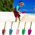 Leiity Heavy Duty Wooden Kids Sand Shovels With & Handle (Red Blue