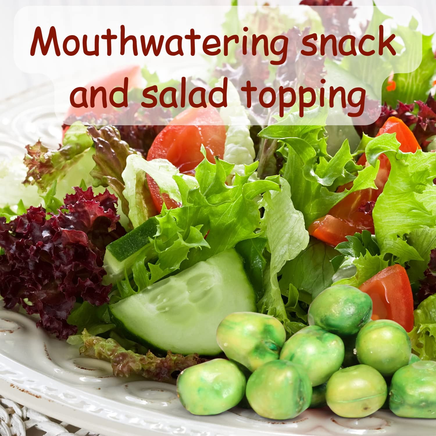 Roasted Salted Green Peas Snack - by It's Delish, 5 lbs Bulk Bag  Dried Pea with Salt Crunchy & Healthy Snacks  Vegan, Kosher