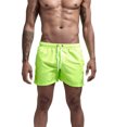 thumbnail image 2 of JLFKNG Fashion Mens Swim Trunks Simple Solid Color Large Pockets Loose Fit Straight Leg Swim Bottoms With Adjustable Waist Straps Above Knee Comfy Swim Trunks, 2 of 9