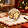 thumbnail image 3 of 3.14in 3D Dragon Crystal Ball Engraved with WoodenBase, Figurines Gift for Men Women Glass Decor Ball for Home Decor, 3 of 6
