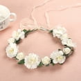 thumbnail image 3 of Skymirror Flower Headband Nice Looking Adjustable Artificial Women Girl Flower Wreath Crown for Wedding, 3 of 8