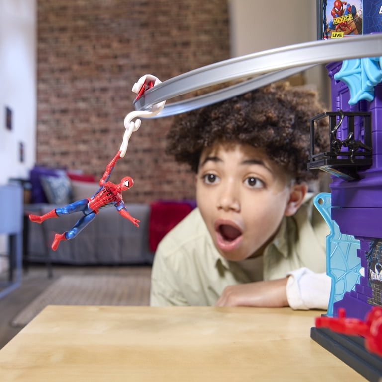 スパイダーマン Alleyway Playset 29-JY0707-11 Marvel Spider-Man VenomVersus Web Slinging City Playset with 4