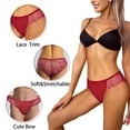thumbnail image 4 of Cinvik Lace Underwear for Womens Cotton Cheeky Panties Breathable Thong Pack S, 4 of 7