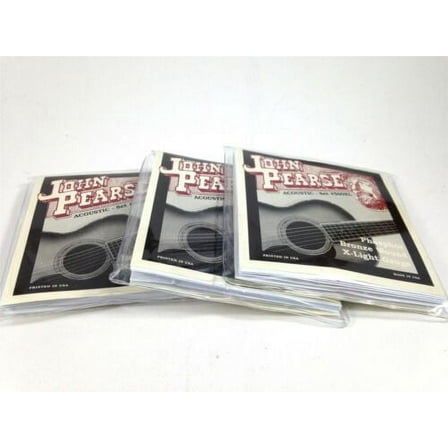 John Pearse Guitar Strings 3 Pack Acoustic Extra Light #500XL Phos Bronze