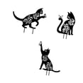 thumbnail image 4 of 3 estacas de jardín con forma de animal, siluetas, estatuas, fácil instalación. Gatos, 4 of 9