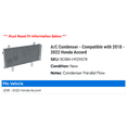 thumbnail image 2 of A/C Condenser - Compatible with 2018 - 2022 Honda Accord 2019 2020 2021, 2 of 2