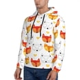 thumbnail image 3 of Honeii Cute Fox with Heart Pattern Mens Hoodies Men's Loose Sleeve Sweatshirt,Pullover Hooded Sweatshirt for Men,Essentials Hoodie-X-Large, 3 of 7