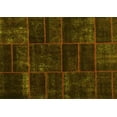 thumbnail image 1 of Ahgly Company Machine Washable Indoor Rectangle Abstract Yellow Contemporary Area Rugs, 4' x 6', 1 of 4