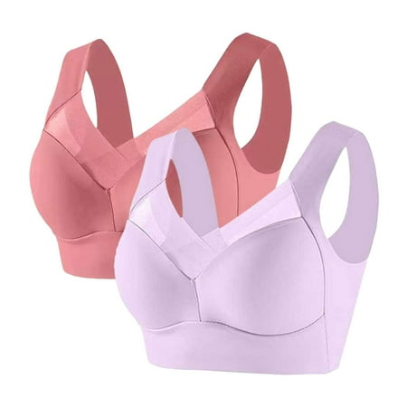 Juslio Push Up Bra 2PC Lightweight Vest Wirefree Nursing Bras