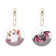 thumbnail image 1 of Cuadros Decorativos 2 piezas 5D diamante pintura llavero DIY redondo mujer bolso colgante hecho a mano llavero JShteea Nuevos Originales, 1 of 7