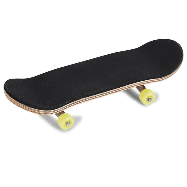 1pc Maple Alloy Skateboard with Box, Reduce Pressure, Yellow Gift