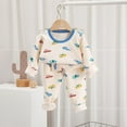 thumbnail image 1 of Ropa de otoño e invierno para niños y niñas, de licra, antibacteriana, sin huesos, pantalones largos, traje de algodón, pijama de clase A para el hogar, 1 of 3