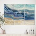 thumbnail image 2 of Designart - Aquarelle de Vagues de Mer Bleu de Côte - Art Moderne de Toile de Ferme, 2 of 2