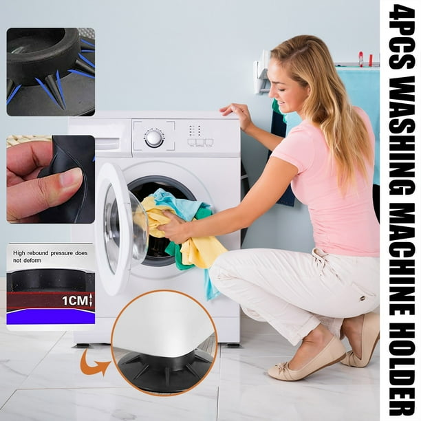Awdenio 4PCS Washing Machine Holder Black Anti slip Cushion Foot Pad