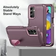 thumbnail image 4 of Allytech Rugged Case Compatible with Samsung Galaxy A13 5G with Hidden Kickstand, [Military Grade Drop Protection] Soft TPU Hard PC Bumper Non-Slip Shockproof Full Protective Case, Purple+Pink, 4 of 8
