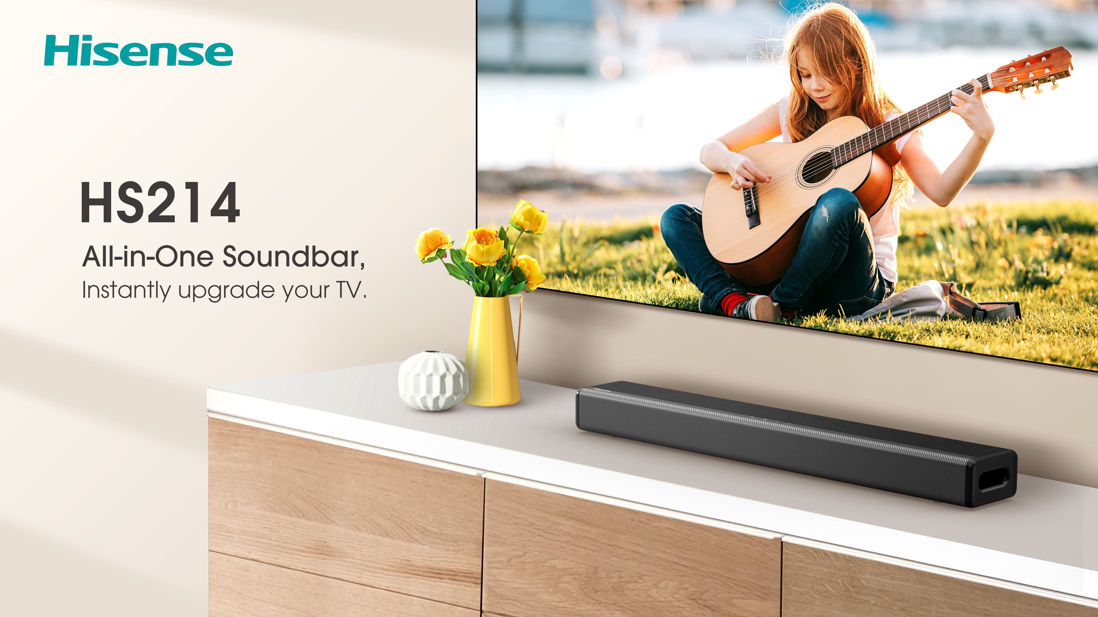 Hisense HS214 2.1 Channel Sound Bar with Built-in Subwoofer Hisense HS214 2.1 Channel Sound Bar with Built-in Subwoofer