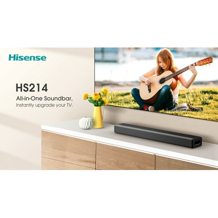 Hisense - 2.1-Channel Soundbar with Built-in Subwoofer - Black