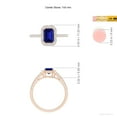 thumbnail image 5 of ANGARA Lab Grown 1.05 Ct Emerald-Cut Blue Sapphire Halo Ring for Women in 14K Rose Gold (Size-7x5mm) | September Birthstone, Anniversary, Jewelry Gift for Women | Lab-Grown Blue Sapphire Ring, 5 of 8