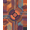 Orange Purple Multicolor, Pattern 11, variant on ODIKA 8'x10' Washable Area Rug Sunset Vinyl Colored Retro Record Disc Orange Geometric Layout for Living Room, Under Sectional, Family , Durable, Non-Slip