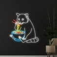 thumbnail image 2 of Handmadetneonsign Raccoon Eats Ramen Neon Sign, Eating Raccoon Led Sign, Ramen Raccoon Led Light, 2 of 5