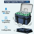 thumbnail image 2 of OPUX Cooler Bag, 48 Cans Insulated Soft Collapsible Portable Cooler, Soft Sided Leakproof Cooler for Beach Camping with Shoulder Strap, Ice Chest for Travel Road Trip Picnic, Navy Blue, 2 of 8