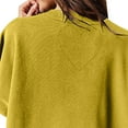 thumbnail image 6 of Elainilye Fashion Fall Dresses For Women Slim Temperament Dress V-neck Bubble Sleeve Pleated Skirt Knee-High Dress,Yellow, 6 of 6