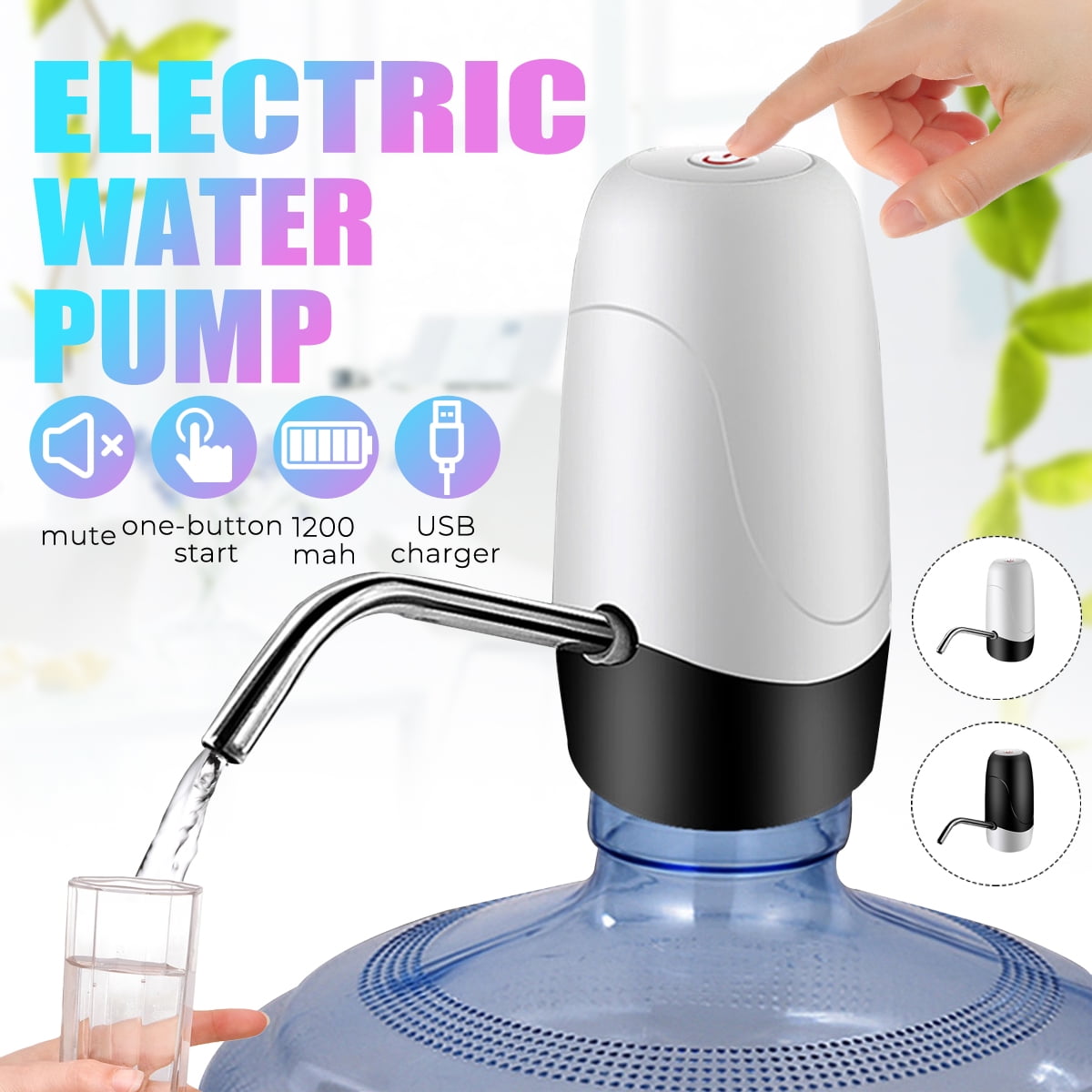 Automatic Wireless Rechargeable Electric Gallon Bottle Water Pump Drinking Pure Water Dispenser