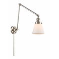 thumbnail image 1 of Innovations 238-PN-G61 Small Cone 1 Light Swing Arm part of the Franklin Restoration Collection, Polished Nickel, 1 of 1