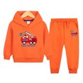 thumbnail image 2 of 9-10 Years Toddler Boys 2 Piece Outfit Set Fire Engine Graphic Hoodie and Pants, 2 of 5