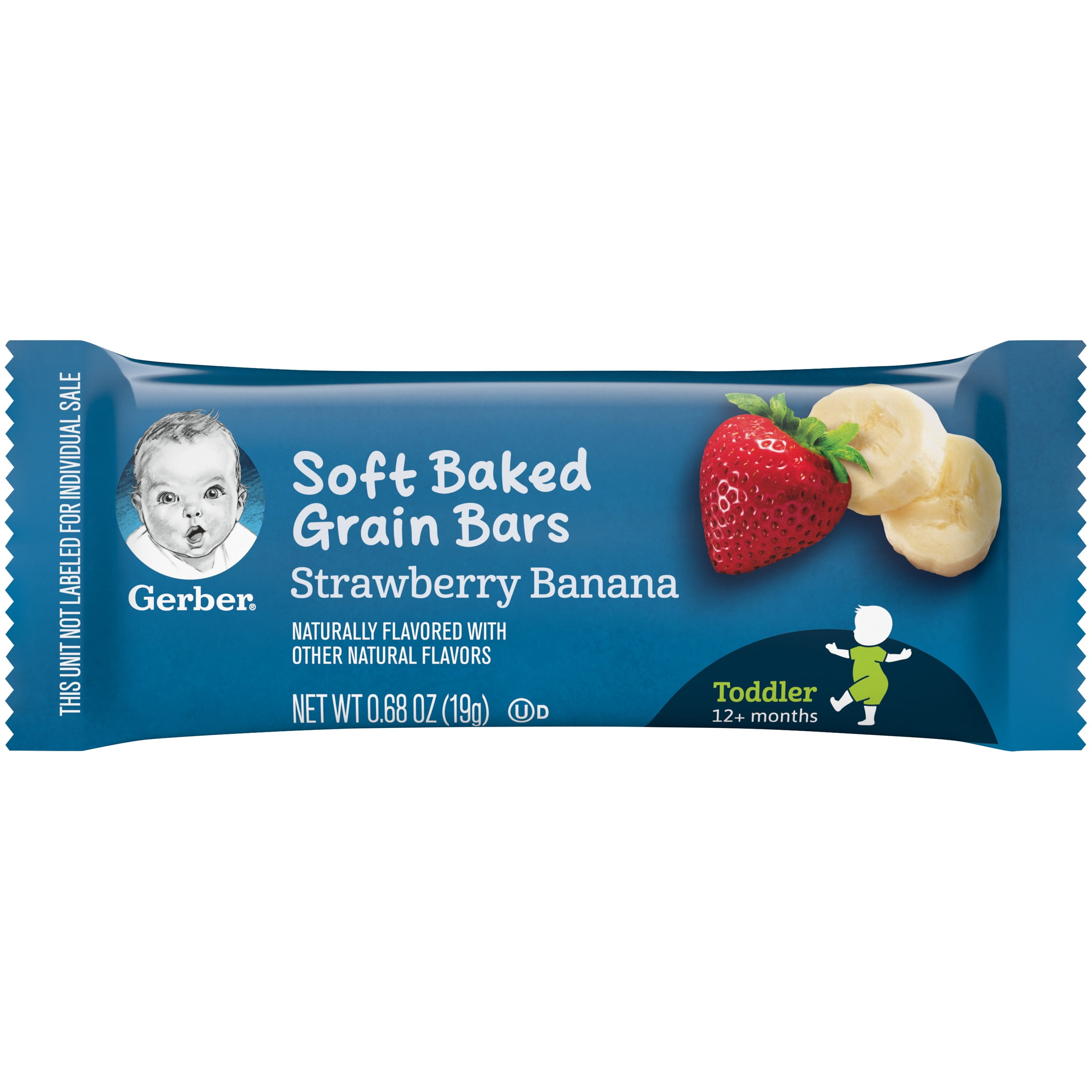 Gerber Strawberry Banana Soft Baked Grain Cereal Bars, 0.68 Oz Box (Pack of 8)