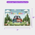 thumbnail image 5 of Happy Easter Doberman Pinscher American Flag Truck Bunny Ears 7x5in Folded Greeting Card Doberman Dog Lover Gifts Single Note Card with Envelope - 03001, 5 of 5