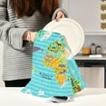thumbnail image 6 of Kitchen Towels World Map Pattern Cleaning Towel Absorbent Hand Towels Tea Towels for Home Restaurant Dish Clean 28" x 18", 6PCS, 6 of 7