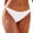Z1-White, variant on Women's Low Rise Swim Bikini Bottoms Solid Minimal Briefs Thong Moderate Coverage String Swimsuit Bottoms